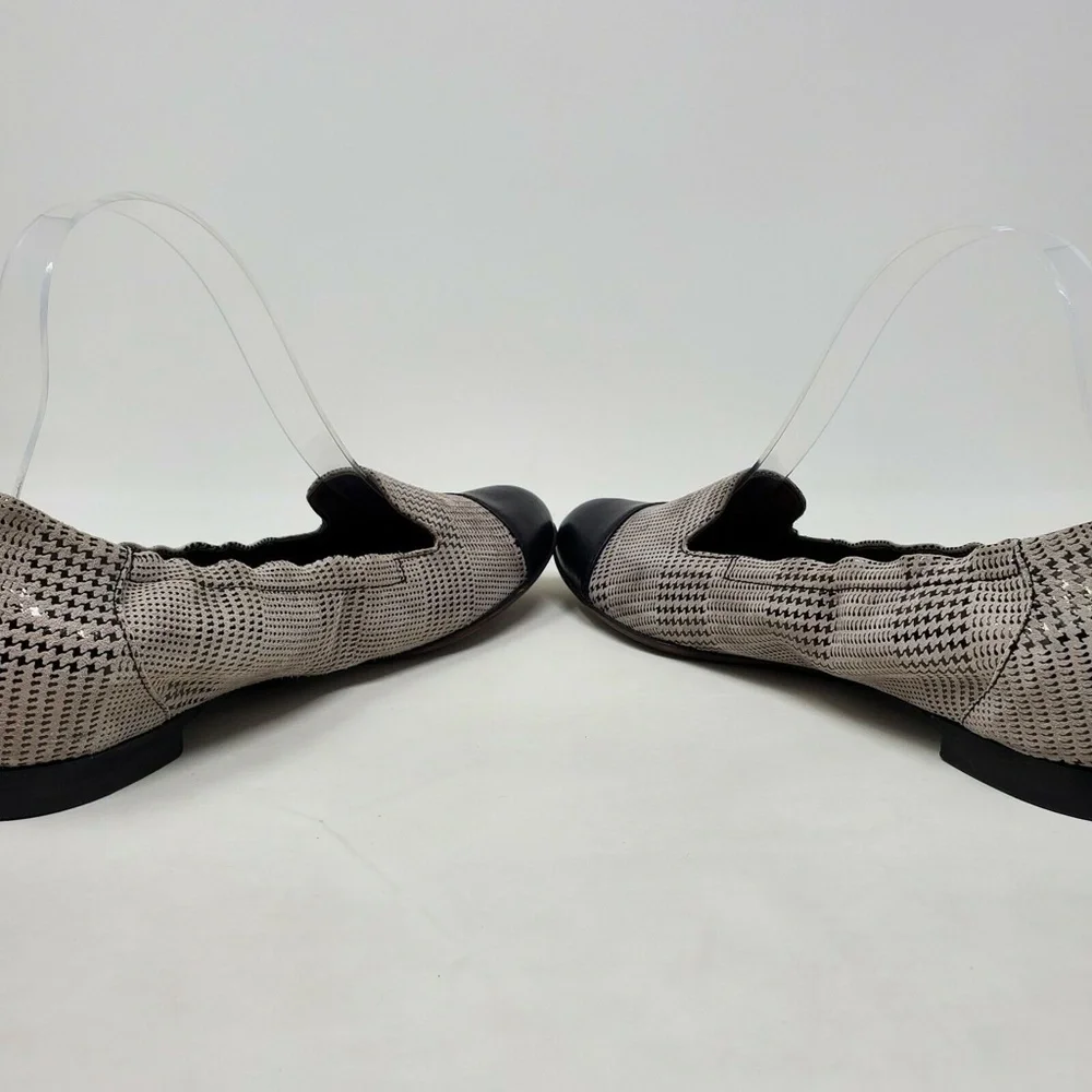 AGL ATTILIO GIUSTI LEOMBRUNI LEATHER CAP FLATS 8 - Picture 6 of 11